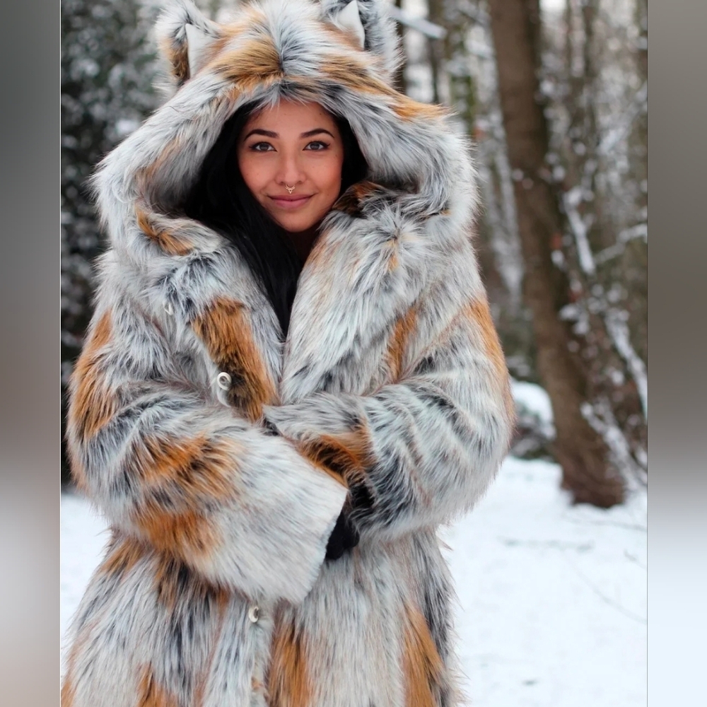 SpiritHoods Faux Fox Fur xxl w ears